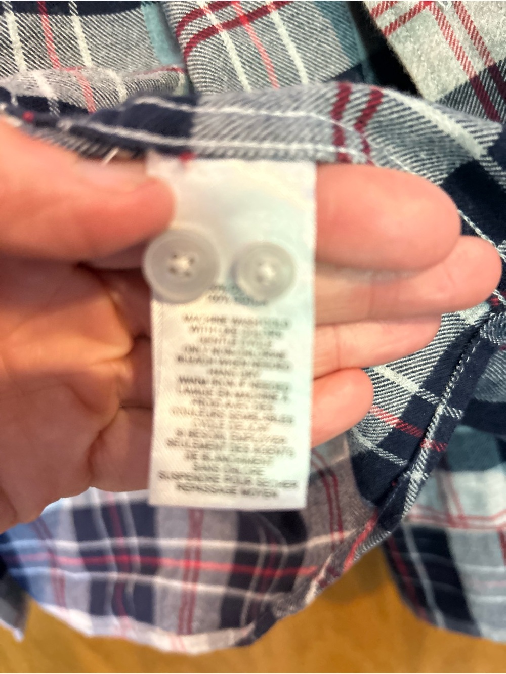 UNTUCKit Men’s Plaid Flannel Button Front Shirt Long Sleeve Blue Large - Picture 11 of 12